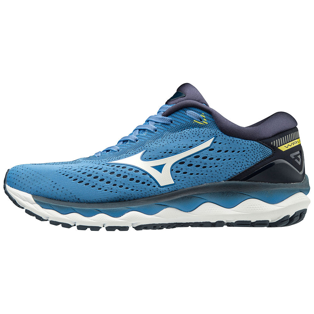 Mizuno WAVE SKY 3 Férfi Futócipő Kék/Fehér/Sárga KOC436870